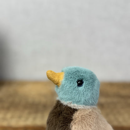 Jellycat Birdling Duck - Mallard Pocket Size Fluffy Bird Soft Toy Retired 5"