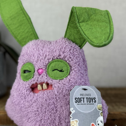 Fuggler Funny Ugly Monster Rabid Rabbit Purple Winking Bunny Limited Edition