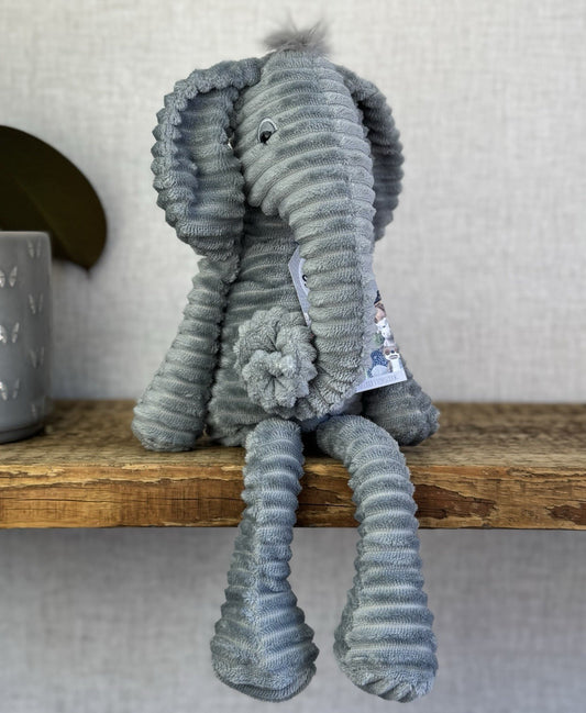Jellycat Ribble Elephant - Textured Ribble Elephant Sitting Long Trunk 15"