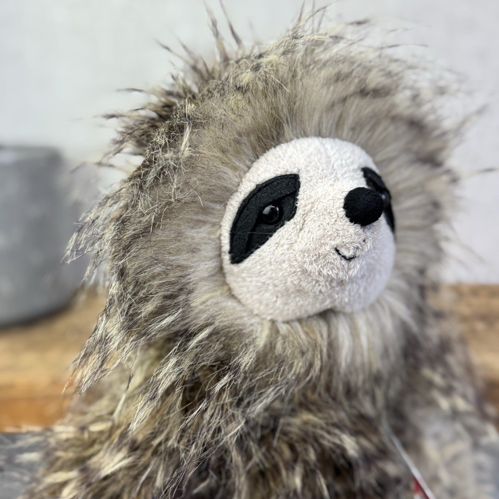 Jellycat Cyril Sloth - Fluffy Grey/brown Sloth Soft Toy Retired Rare Beanie 14”