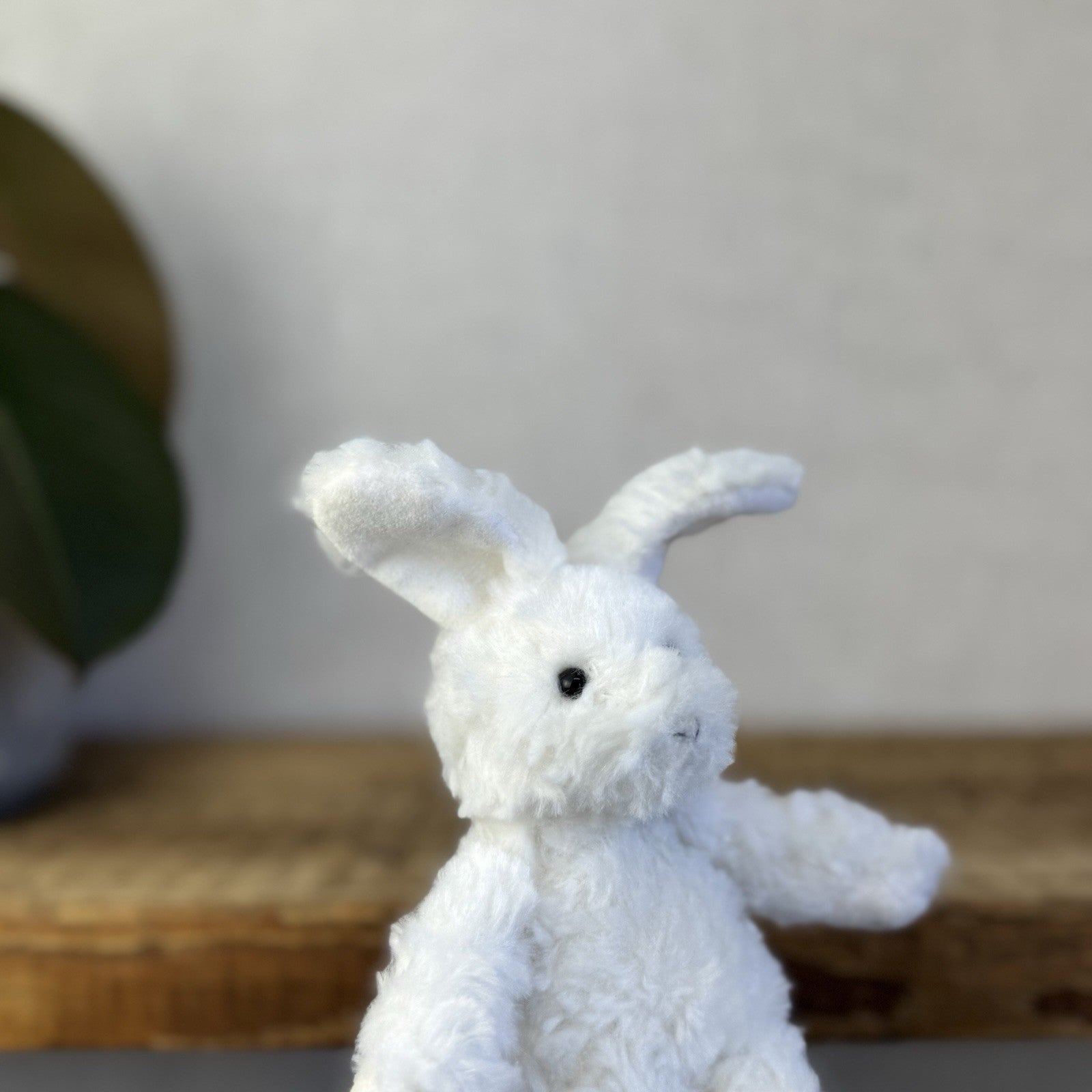The Little White Company Tiny Bunny Tiny Pickles Bunny Rattle (Jellycat Collab)