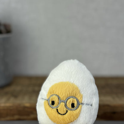 Jellycat Amuseable Geek Egg - Egg In Glasses & Sneakers Soft Toy Mini 5”