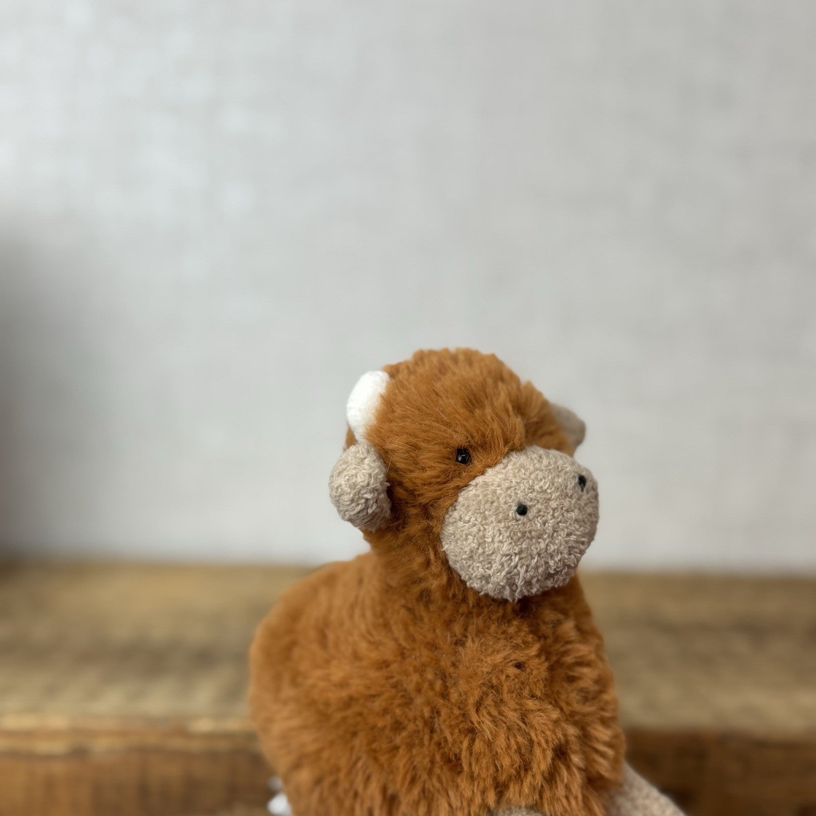 Jellycat Farm Friends Highland Cow - Miniature Highland Cow Soft Toy Beanie 5”