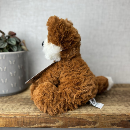 Jellycat Medium Fuddlewuddle Fox - Textured Sitting Fox Wild Soft Toy Beanie 8"