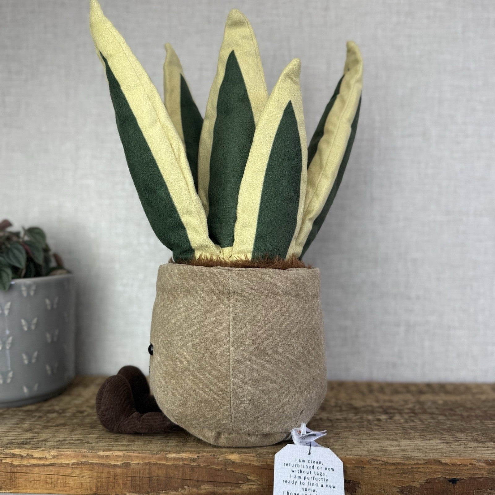 Jellycat Amuseable Snake Plant - Large Potted Succulent Soft Toy Plant 16" NWOT