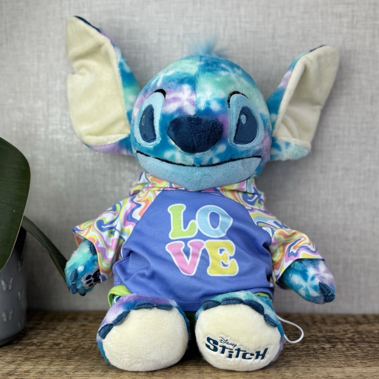 Build A Bear Disney Fun Florals Stitch - Floral Print Bab Stitch Plush Bear 17”