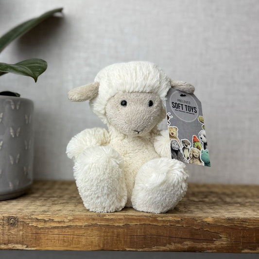 Jellycat Large Poppet Lamb - Cream Poppet Sheep Tiny Pocket Pal Retired 6”