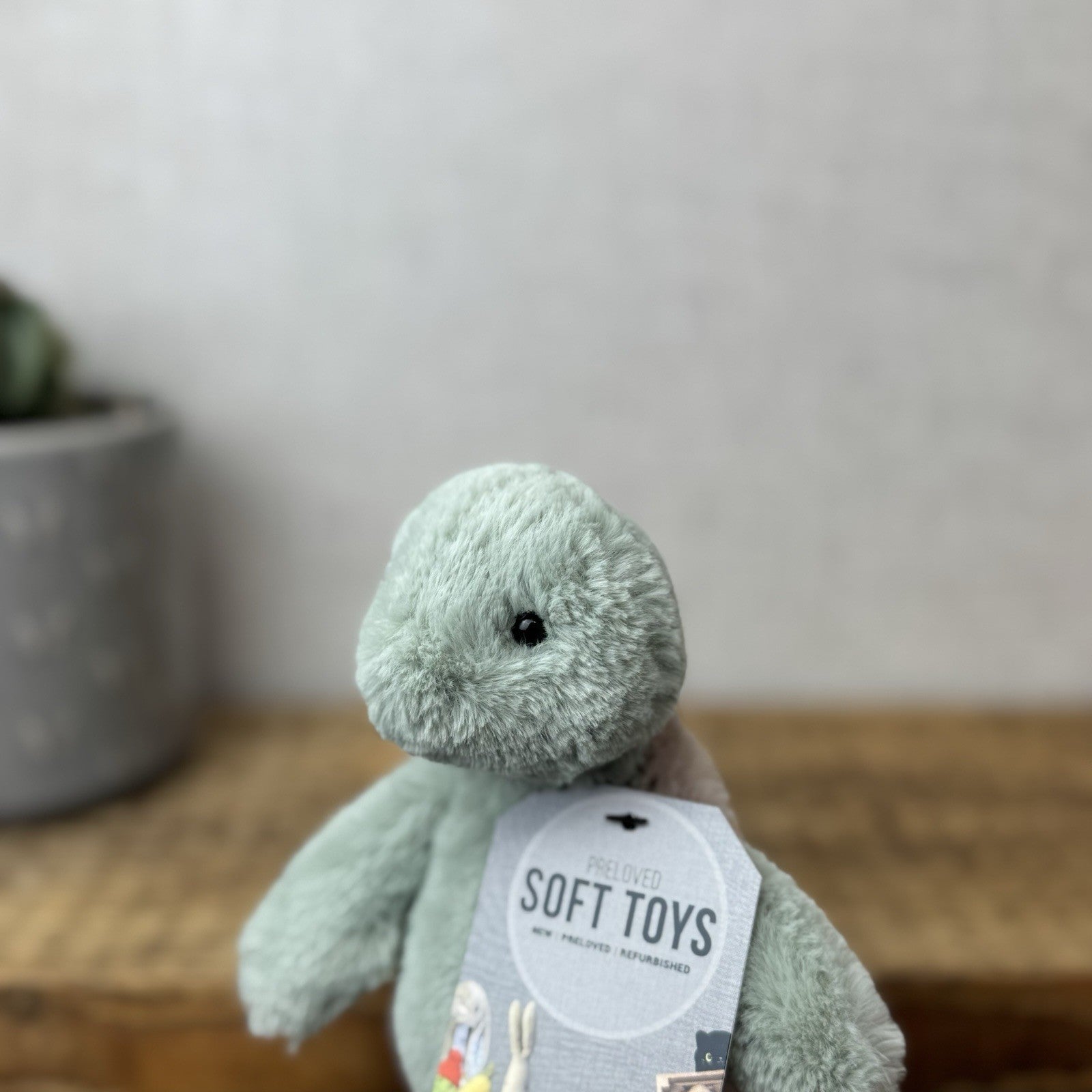 Jellycat Small Bashful Turtle - Small Beanie Light Green Tortoise Retired 8"