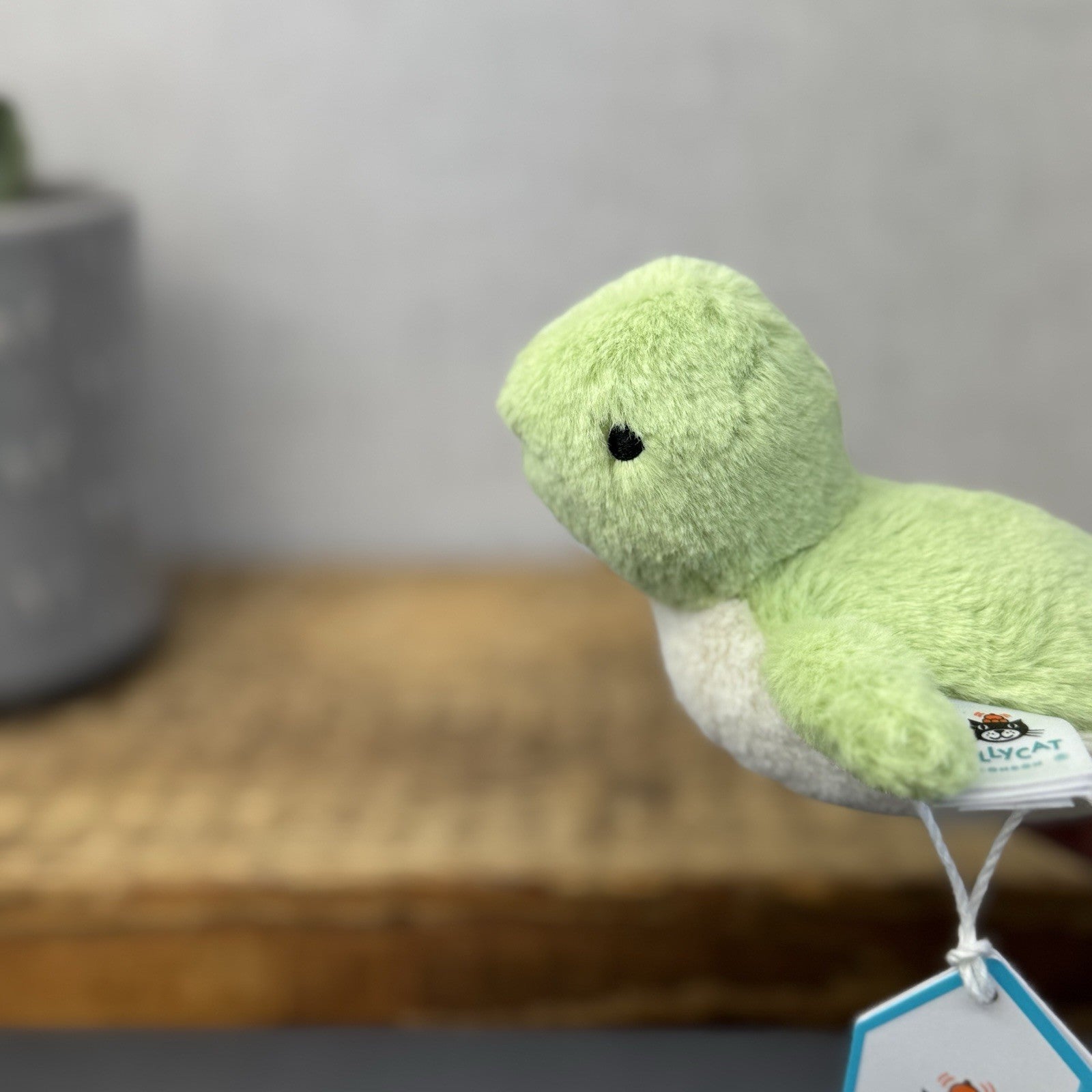 Jellycat Fluffy Turtle - Small Green Sea Turtle Soft Toy Beanie Sea 4” NWT