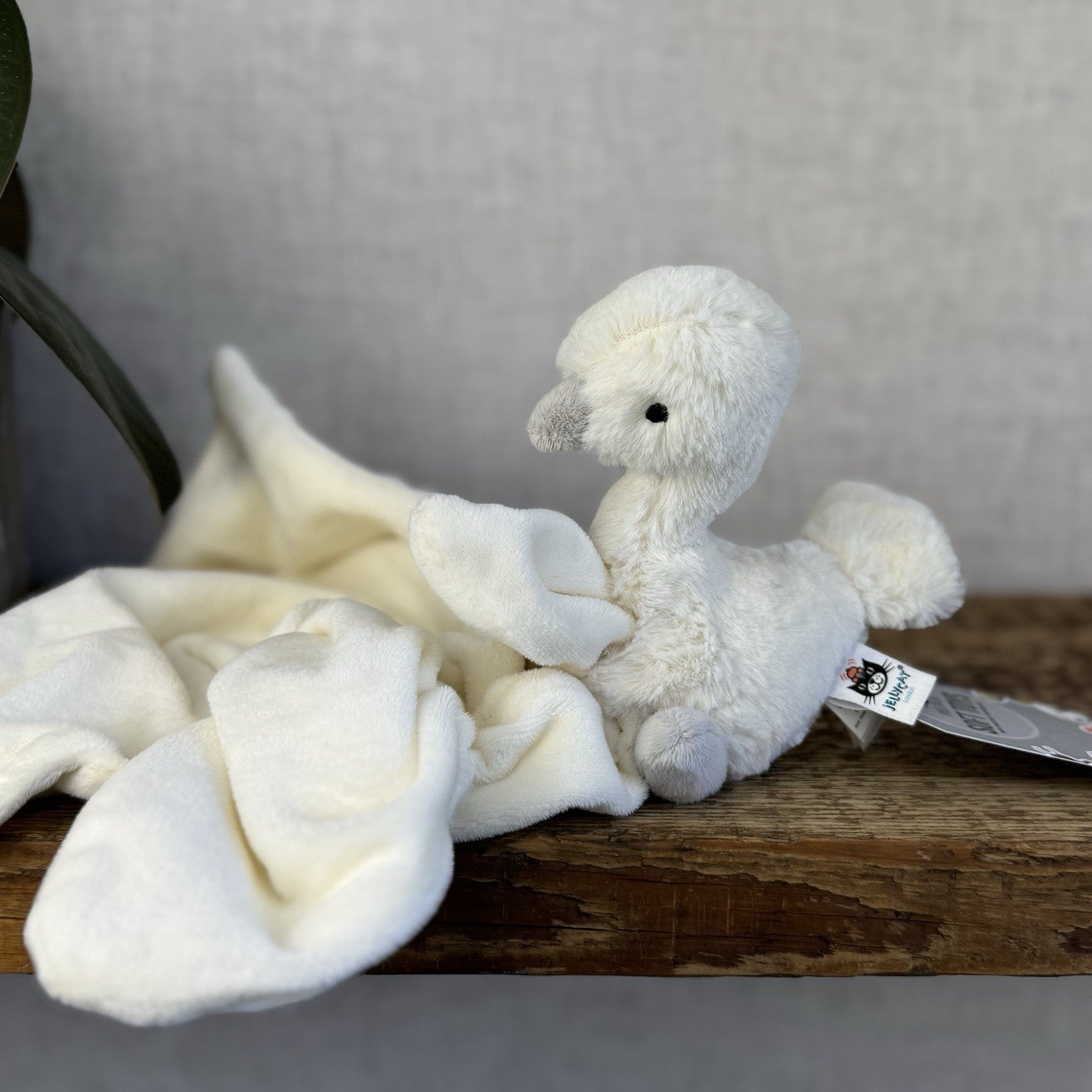 Jellycat Syllabub Swan Soother - Cream/shite Swan Comfort Blanket Snuggle NWOT
