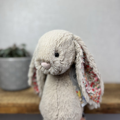 Jellycat Medium Bashful Beige Posy Blossom Bunny - Beige Bunny Floral 12” (#2)