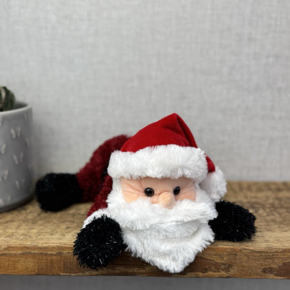 Russ Berrie Floppy Santa Beanie - Chimney Santa Sparkly Plush Toy Christmas 8"