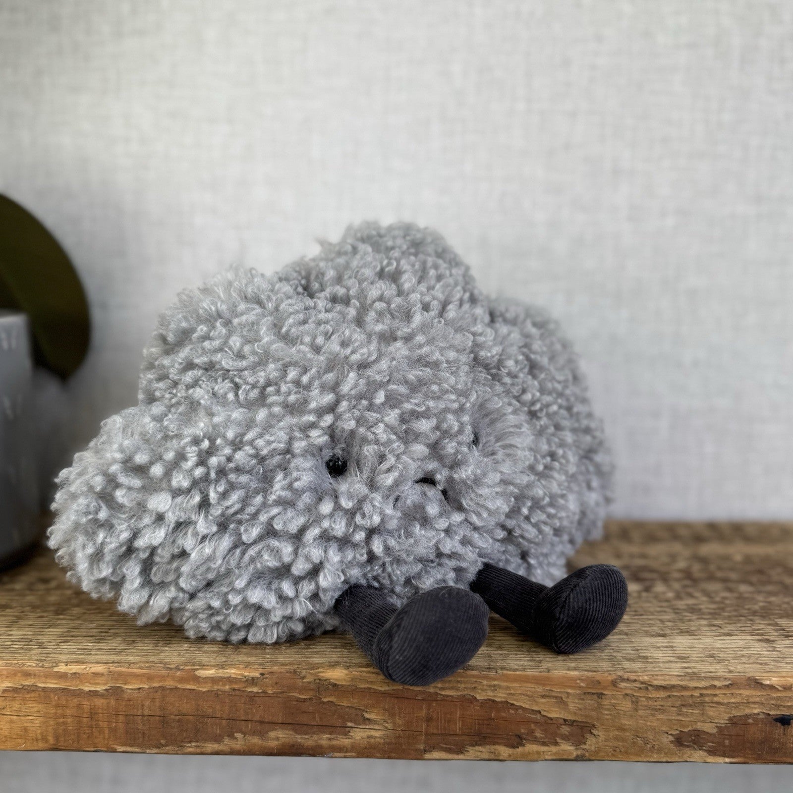 Jellycat Amuseable Storm Cloud - Grey Grumpy Cloud Plush Beanie NWT 10"