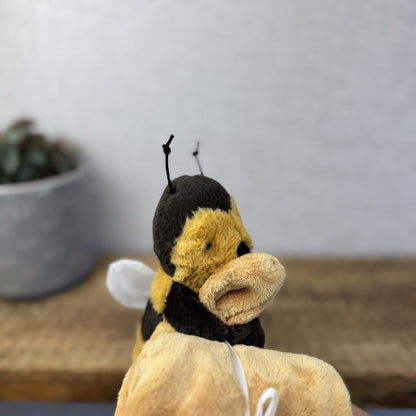 Jellycat Bashful Bee Soother - Bumble Bee Comforter Neutral Baby Gift NWOT 