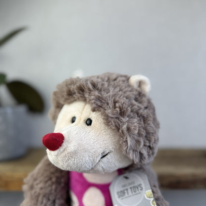 Nici Forest Friends Harriet Hedgehog - Fluffy Hedgehog Beanie With Pink Tummy