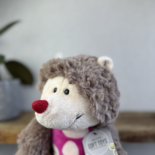 Nici Forest Friends Harriet Hedgehog - Fluffy Hedgehog Beanie With Pink Tummy