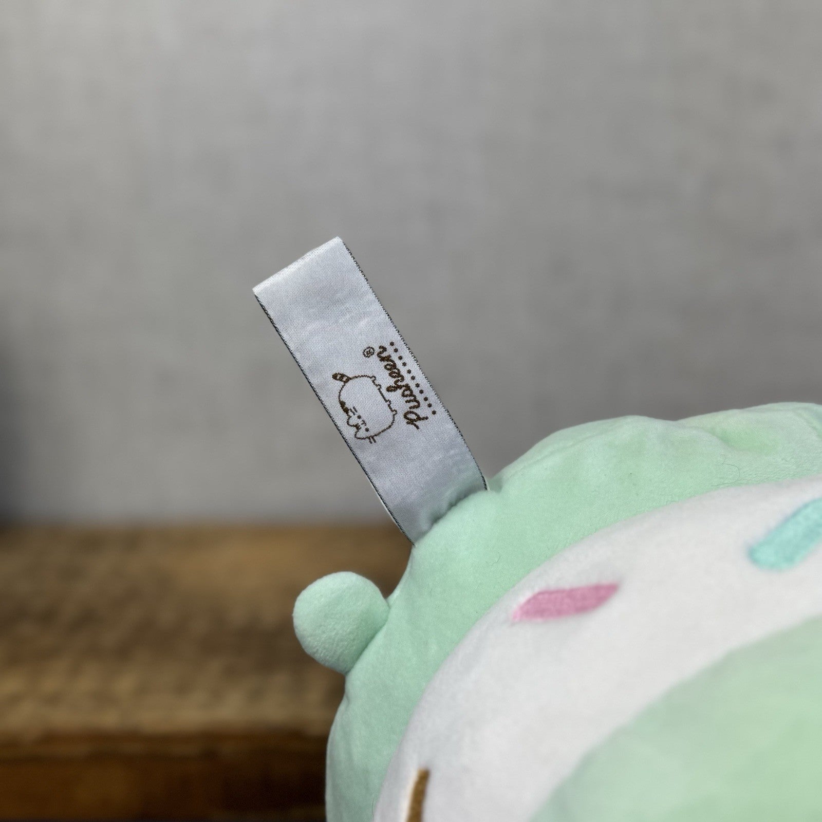 Gund Pusheen Cat Mint Green Ice Cream Sandwich Cat Large 10"