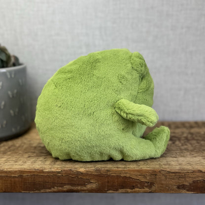 Jellycat Ricky Rain Frog - Green Soft Toy Frog Beanie Plush Medium 7"