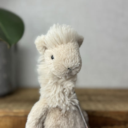 Jellycat Small Bashful Llama - Little Llama Light Beige Beanie Plush Teddy 8”