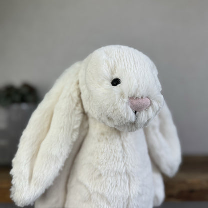 Jellycat Medium Cream Bashful Rabbit - Cream Off White Medium Bunny 12” New Tags