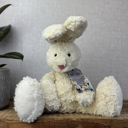 Jellycat Skiffle Bunny Rabbit - Cream Bunny Large Feet Standing Ears Vintage 12”