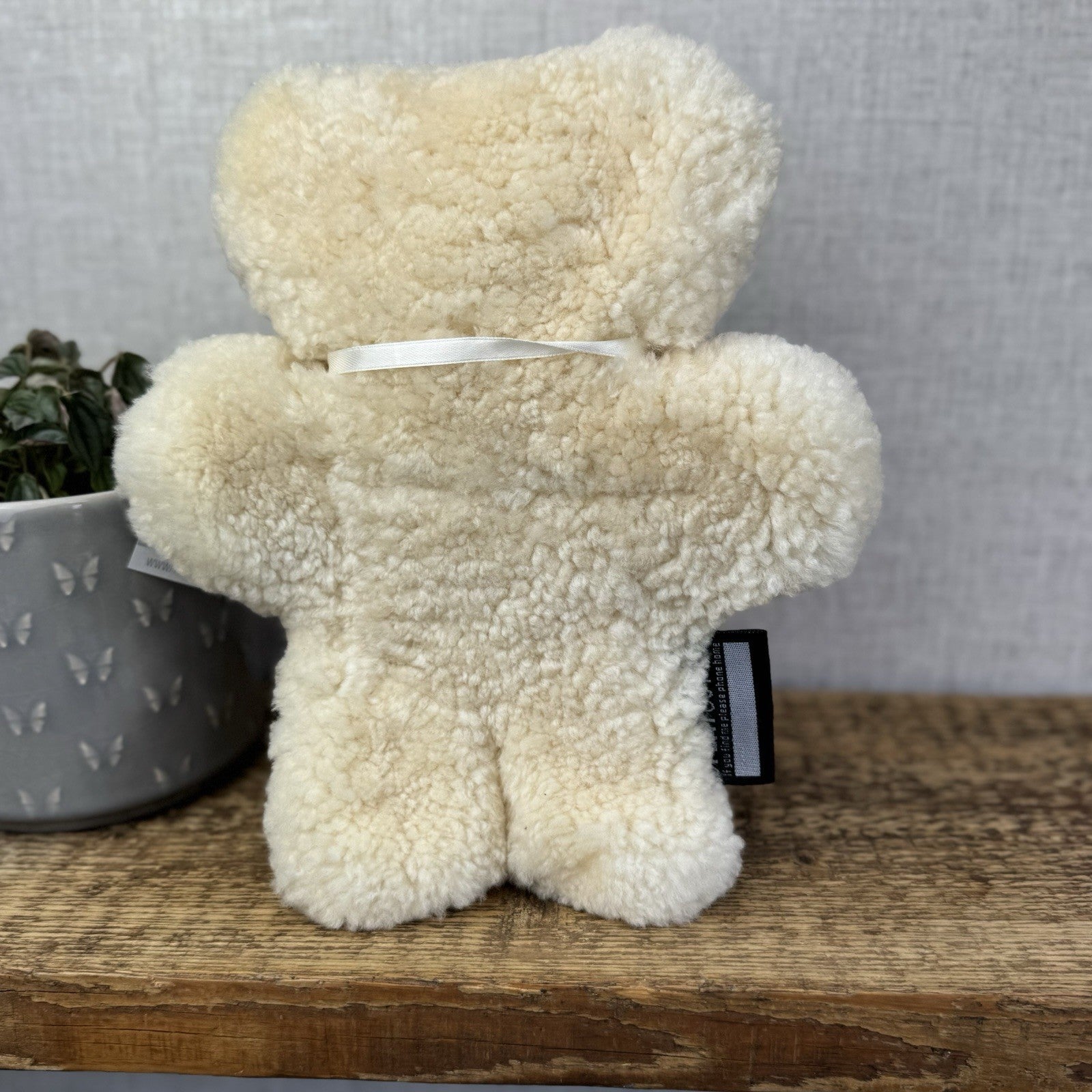 Flat Out Australia Natural Flat Teddy Sheep Fur Baby Teddy Comforter Lovey 11"