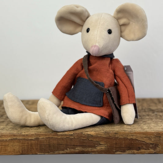 Jellycat Pedlar Mouse - Jellycat Mouse With Clothes & Bag Retired Rare 12"
