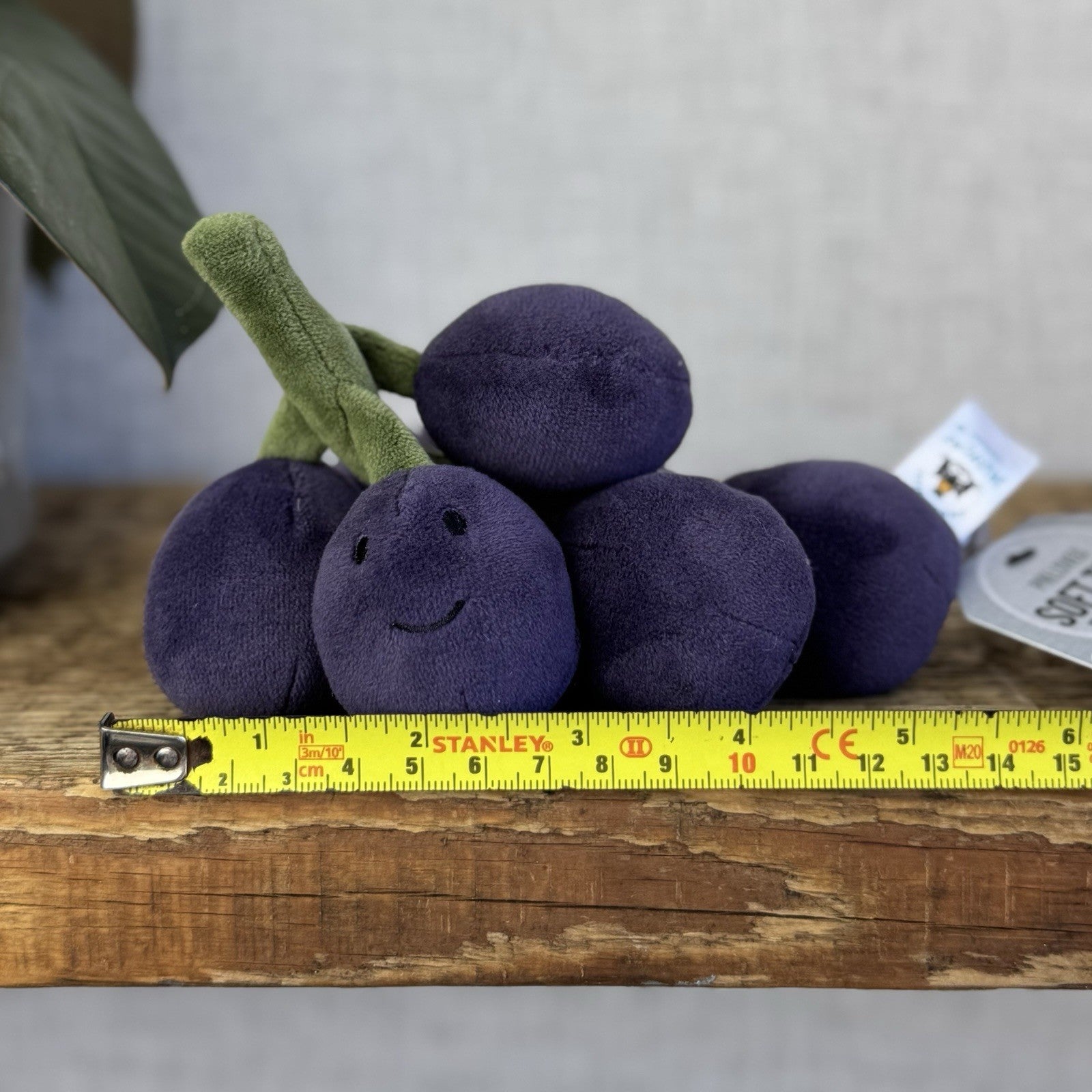 Jellycat Fabulous Fruit Grapes - Soft Toy Grapes Beanie Food Play One Size 6”