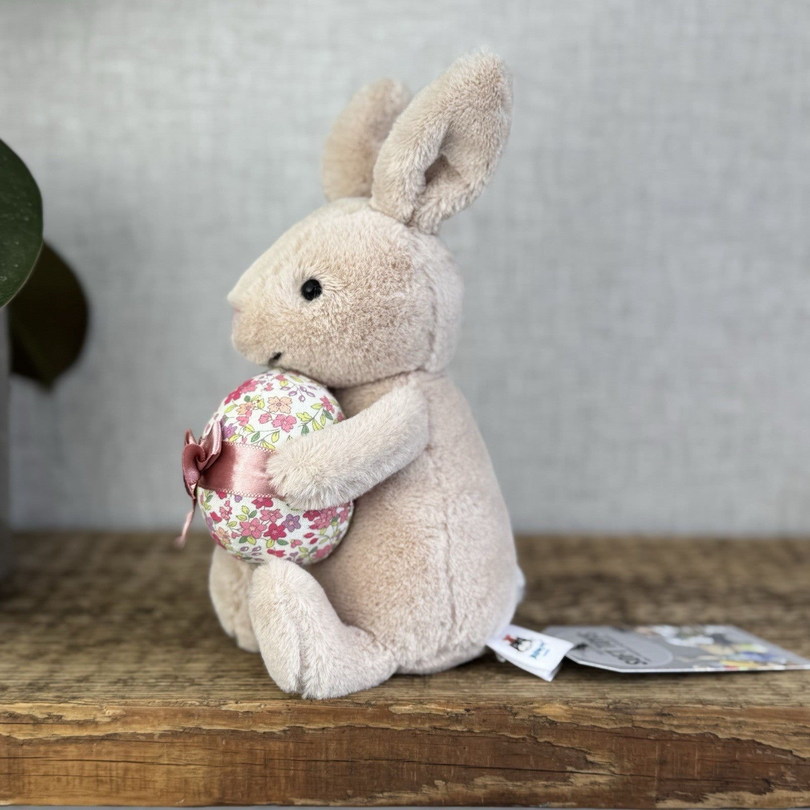 Jellycat Bonnie Bunny with Egg Small Rabbit Plush Toy Beanie Easter Pink 8”