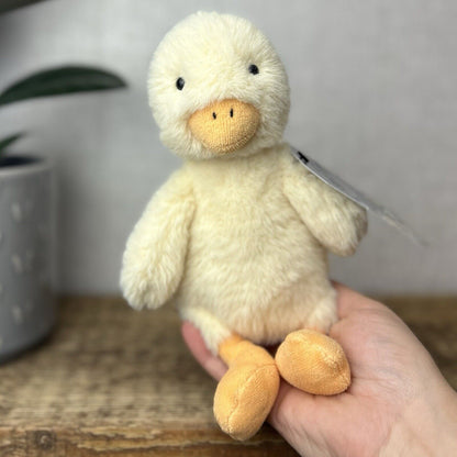 Jellycat Nibbles Chick - Small Fluffy Chick Soft Toy - Duckling Duck Jellycat 9"