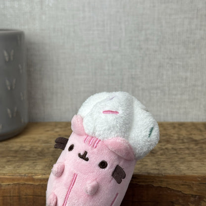 Gund Pusheen Cat - Mini Ice Cream Sundae Pink Collectible Minature Plush Rare 4"