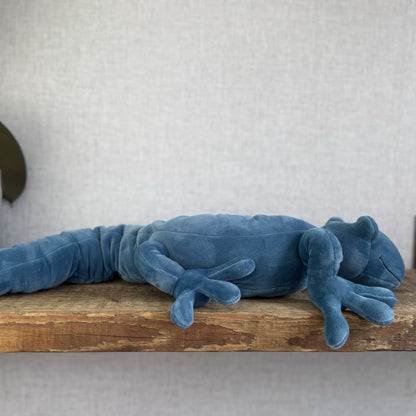 Jellycat Zigzag Gecko - Blue Velour Large Beanie Lizard Rare With Tags 22"