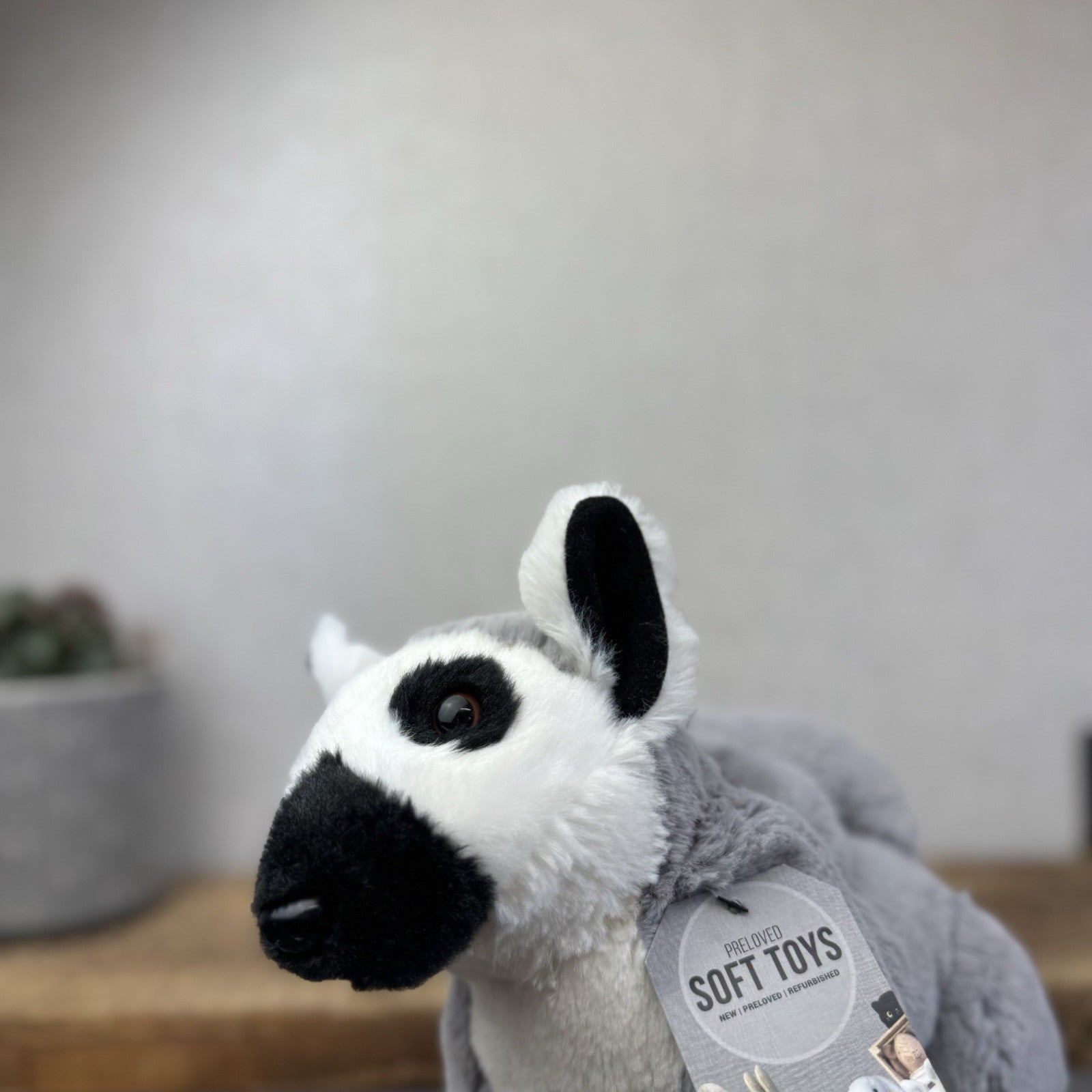 Ark Toys Premier Ring Tailed Lemur Soft Toy With Baby Lemur On Back - NWOT