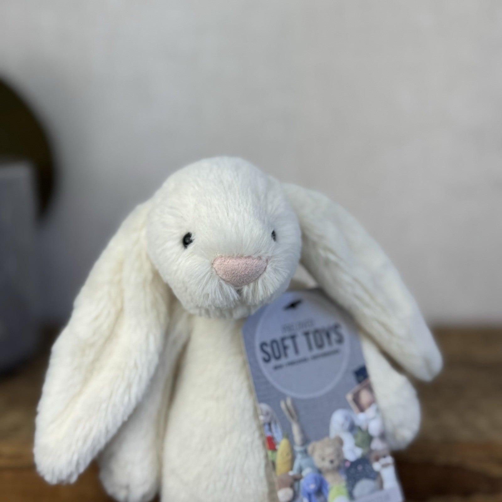 Jellycat Small Bashful Cream Bunny - Off White Rabbit Beanie Plush Toy 8”