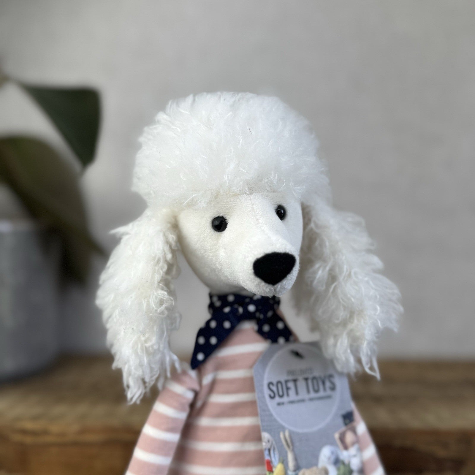 Jellycat Beatnik Buddy Poodle - White Puppy Dog In Jumper Scandi Cute Plush 12”