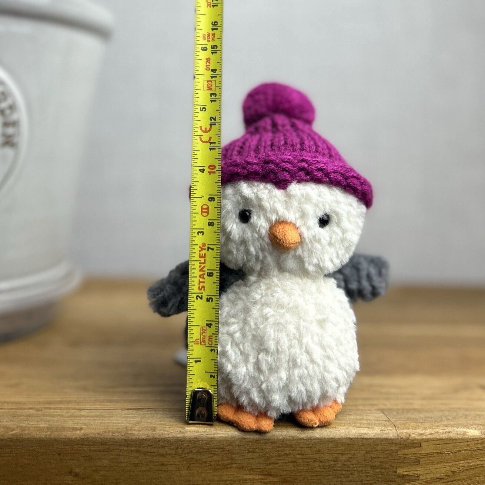 Jellycat Wee Winter Penguin -  Pink Fuchsia - Bobble Hat Penguin Tiny Plush 5”