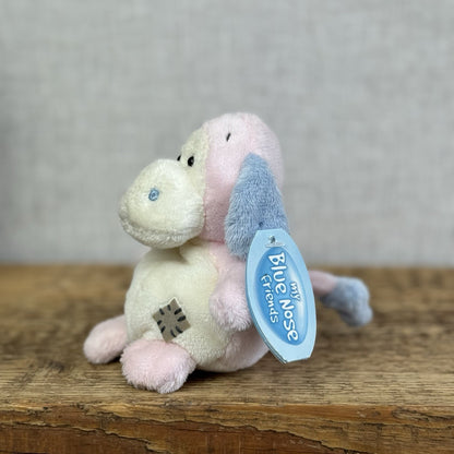 Blue Nose Friends Flash Dragon #121 - Mini Pink/Cream Dragon Soft Toy With Tags