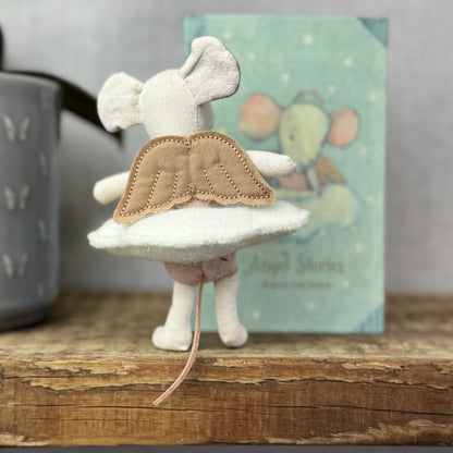 Maileg Angel Mouse, Big Sister In Book - New Without Tags Retired 2020