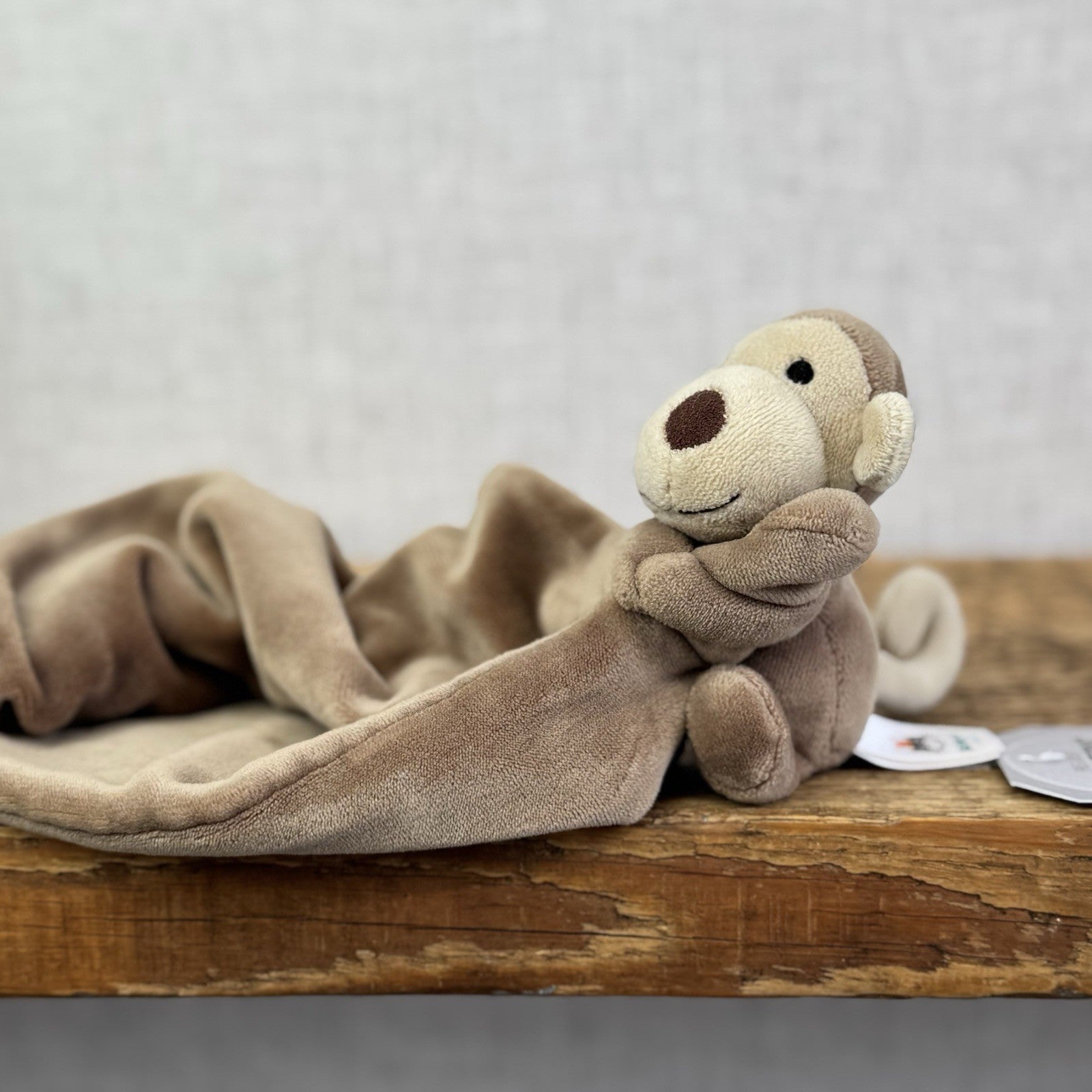 Jellycat My First Monkey Soother - Monkey Comforter Toy Brown Velour 8”
