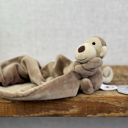 Jellycat My First Monkey Soother - Monkey Comforter Toy Brown Velour 8”