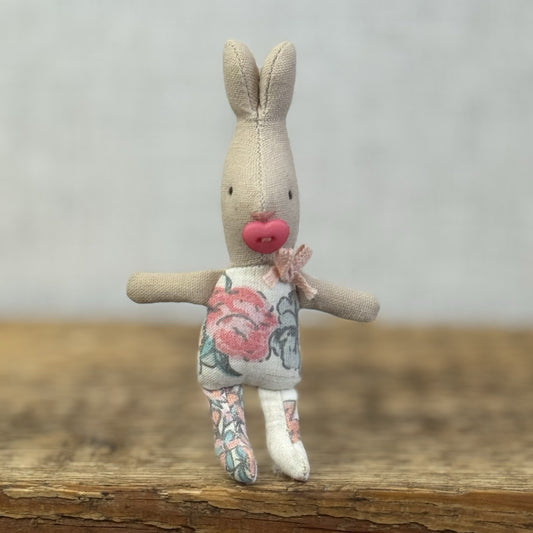 Maileg MY Baby Rabbit 2016 - Retired Baby Bunny With Button Dummy Miniature Pink