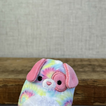 Squishmallow Squishville -Shena Tie Dye Dog Pink/Blue  (Multi Buy Discount)