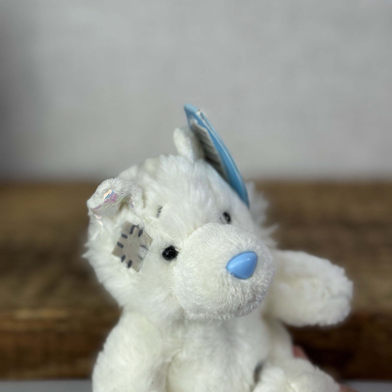 Blue Nose Friends Tinsel #123 - Small With Tags Fox White/Pink Beanie