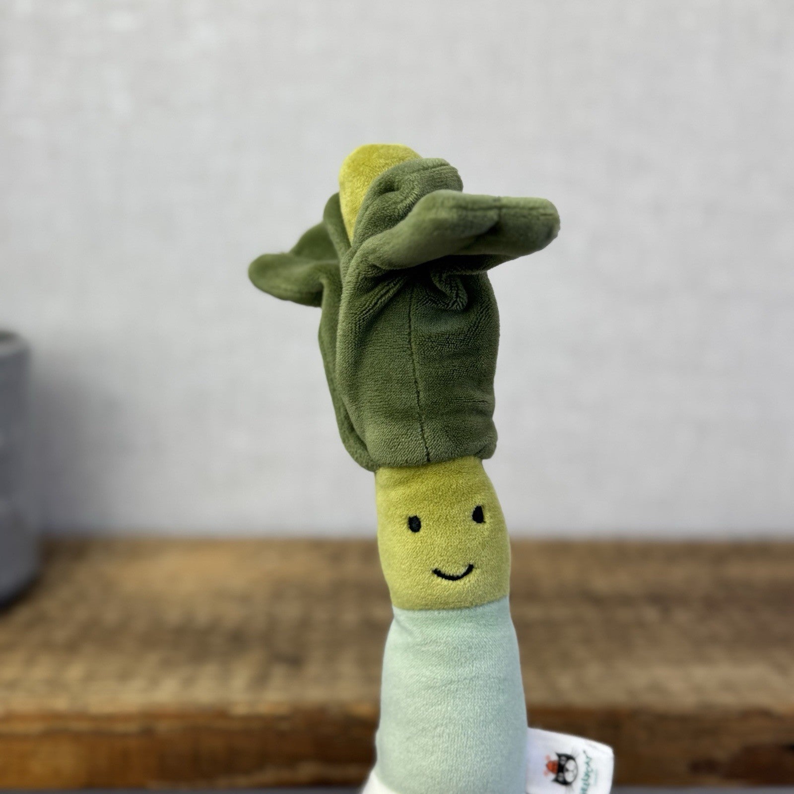 Jellycat Vivacious Veg Leek - Small Green Velour Beanie Vegetable Play 10"