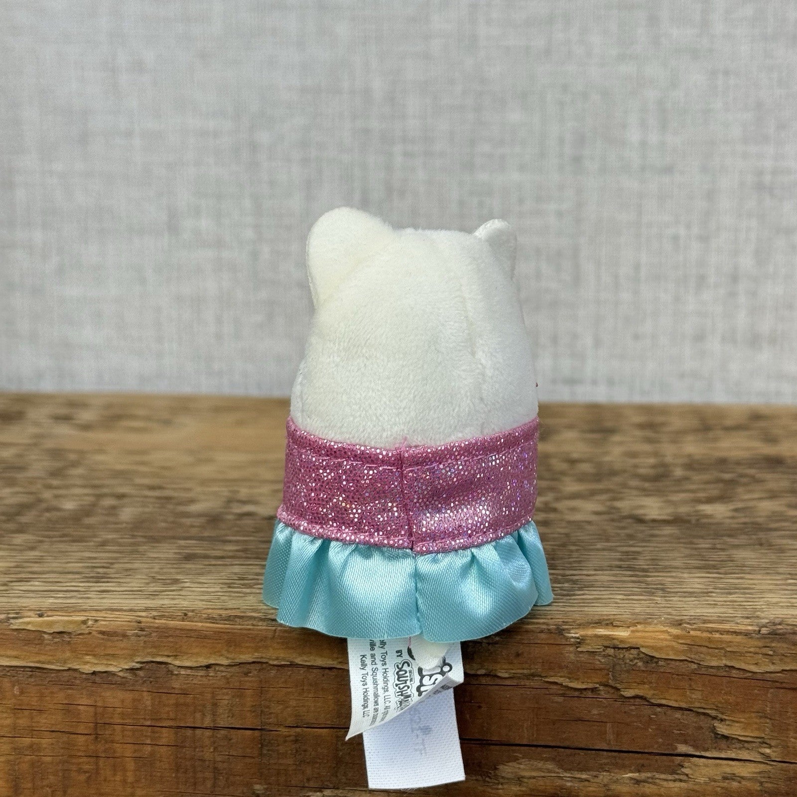 Squishmallow Squishville - Farina The White Fox Series 3 With Outfit Skirt 