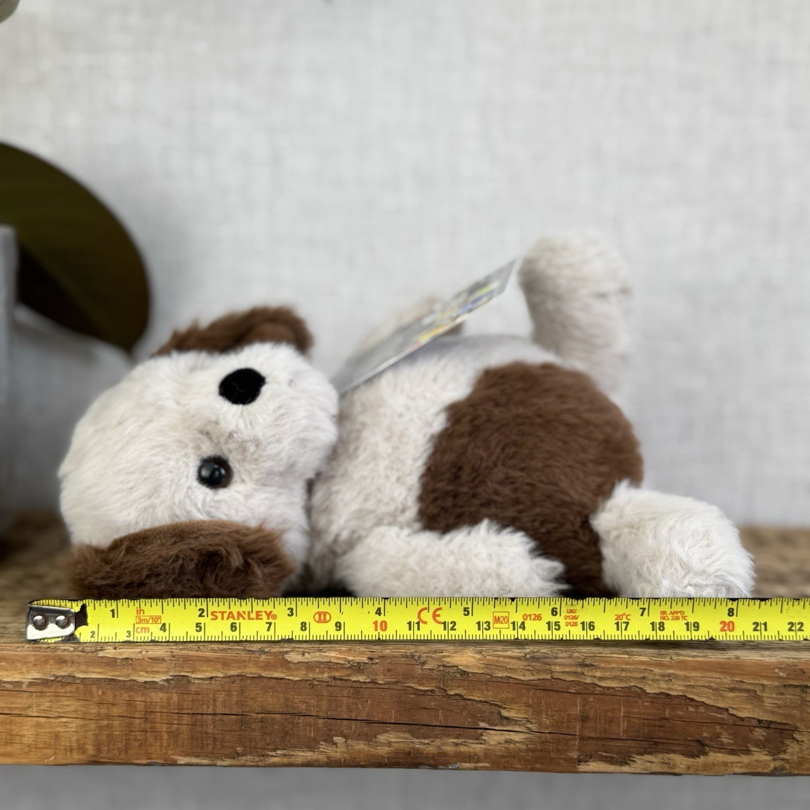 Jellycat Munchkin Pup - Brown/Beige Beanie Dog Sitting Plush Small Retired 8"