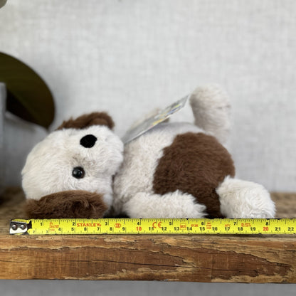 Jellycat Munchkin Pup - Brown/Beige Beanie Dog Sitting Plush Small Retired 8"