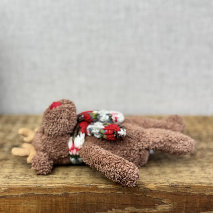 John Lewis Christmas Mini Cozy Reindeer - Knitted Jumper (Jellycat Collab)