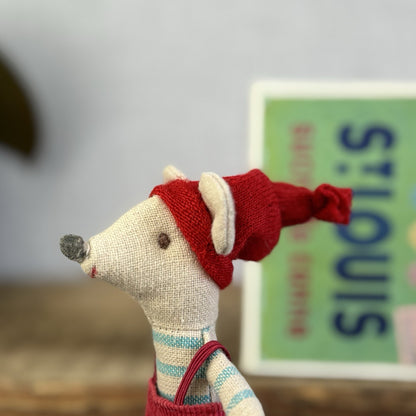 Maileg Little Brother Christmas Mouse 2012 Retired Little Mouse Louis Matchbox