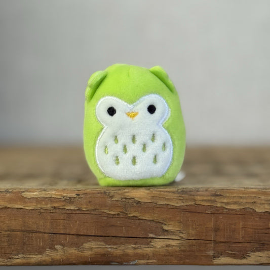 Squishmallow Squishville - Owen Owl Lime Green Squishville Tiny 2" (#2)